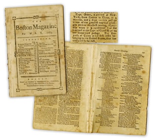 Trade With China! May 1785 Issue of the "Boston Magazine" Reports on First Trading Vessel to China