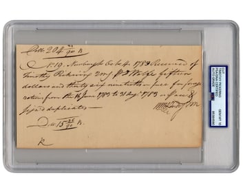 Timothy Pickering PSA Gem Mint 10 DS One Month After Treaty of Paris!