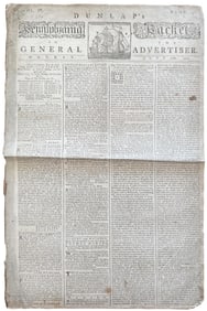 Account of the Battles of Lexington & Concord & Aftermath Newspaper, 5 Days Before Bunker Hill! Also