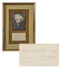Autograph Musical Quotation Signed by Composer Edvard Grieg, With Charles Hamilton COA