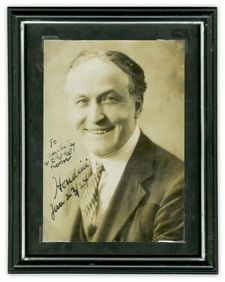 Harry Houdini Signed Photo to Fraudulent Medium Anna Eva Fay, Fantastic and Bold!