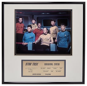 Star Trek Cast Signed Ltd. Ed. Photo Feat. Shatner & Nimoy, Framed & Ready for Display!