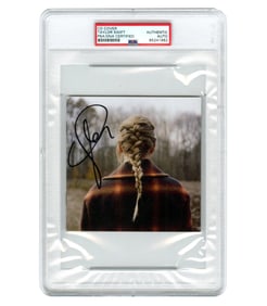 Taylor Swift Signed "Evermore" CD Album Cover, PSA Slabbed