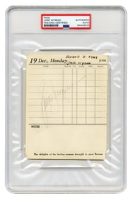Jane Wyman PSA Certified Signature, Dated 5 Months After "Johnny Belinda" Best Actress Oscar Win!
