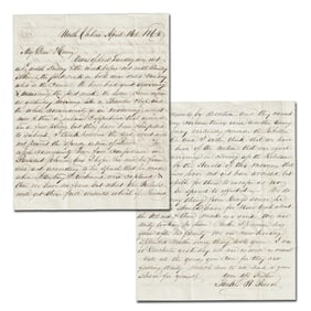 Civil War Letter From Father To Son Just Two Days After Lincoln Assassination, Excellent Content