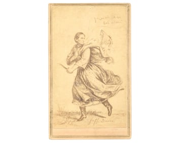 Jefferson Davis In Women's Clothing, Captured by Union! Unique CDV