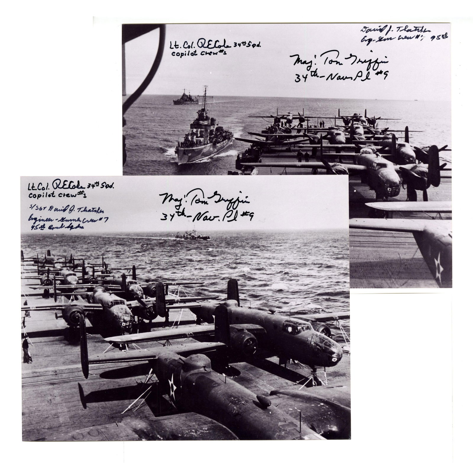 Pair of Photographs Signed by 3 Members of Doolittle's Raiders (1 of 7)