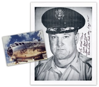 Enola Gay Crew Members Van Kirk & Ferebee (2) Signed Photos