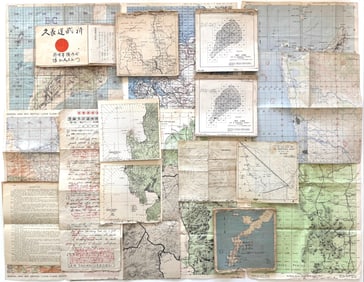 21 Detailed Maps 147pp, Photos for the Invasion of Philippines, Iwo Jima, and Okinawa from the End