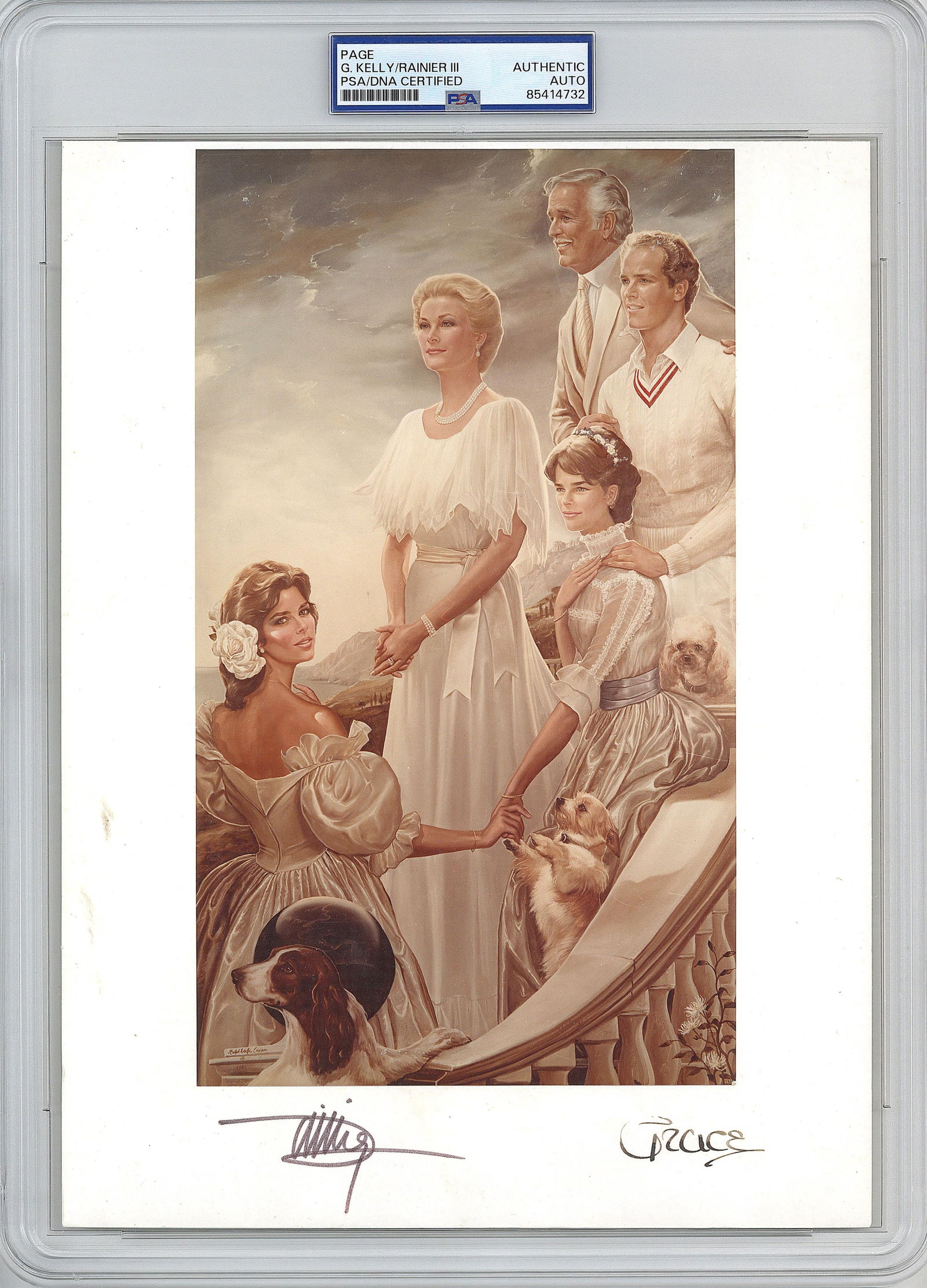 Rainier III & Grace of Monaco Signed Family Photo - Gorgeous, with PSA/DNA (1 of 1)