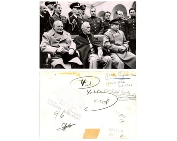 Stalin, FDR & Churchill at Yalta! The Big 3 Original Photograph