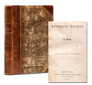 Emily Bronte Rare 1st American Edition of Wuthering Heights, Published Only 5 Months After the