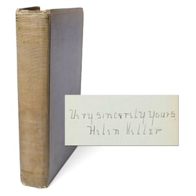 Helen Keller Signed 1st Edition, "Midstream: My Later Life"