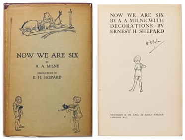 A.A. Milne Signed 1st Edition, 1st Printing of "Now We Are Six"