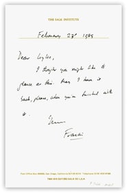 Francis Crick ALS as Salk Institute Professor