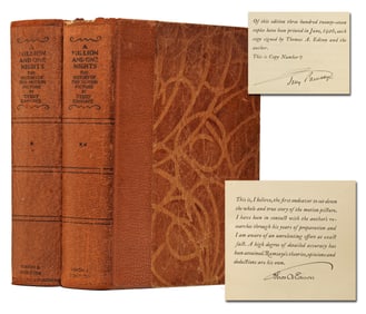 Thomas Edison Rare Signed Association Copy of "A Million and One Nights," Also Signed by Terry