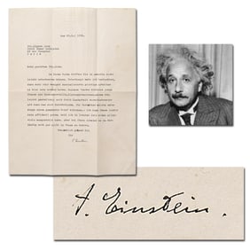 Albert Einstein TLS to Young Woman Hoping to Emigrate to the U.S., PSA/DNA LOA