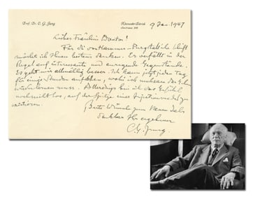 Carl Jung ALS to His Mentee, "I am existing on the sharp point of a hypodermic needle"