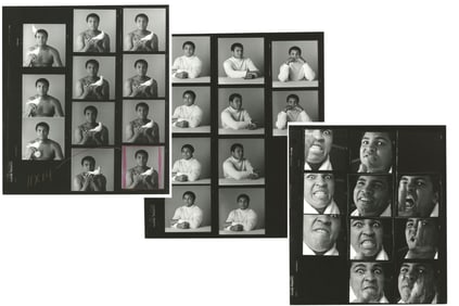Muhammad Ali Original Photo Proofs - 3 Pages of Unique Images ca. 1977