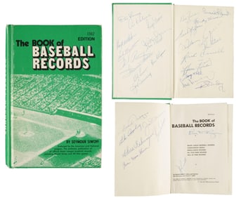 Maris, DiMaggio, Greenberg & 30+ HOFers & Stars Sign The Book of Baseball Records!