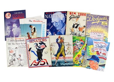 Group of 11 Baseball Yearbooks & 1 World Series Program, 1941 to 1970
