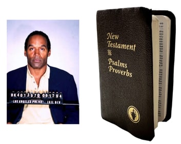 OJ Simpson's Bible with Page Eerily Marked at Divine Judgment Verse