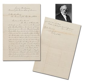 James Buchanan Letter Signed as President Re: U.S. Relations With Chile