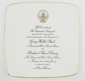 George W. Bush 2nd Inaugural Commemorative Dish, Ex-Seeley Collection