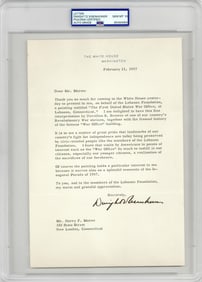 As President, Ike notes "our country's fight for independence" , PSA GEM MT 10