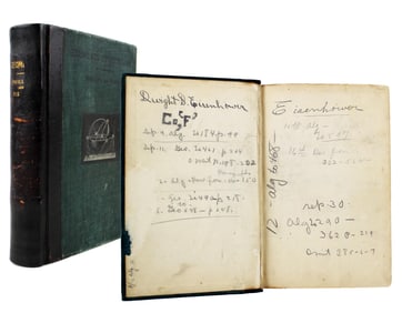 Eisenhower's High School Geometry Book, Signed x2 with Doodles and Notes