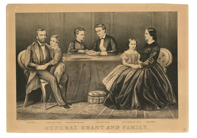 General Grant and Family Engraving by Currier & Ives