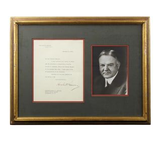 Herbert Hoover TLS to First Arizona Senator