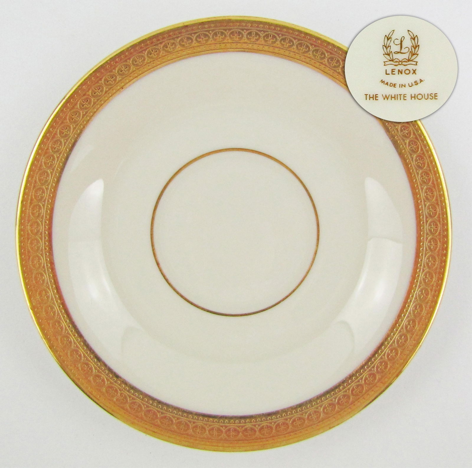 Lyndon B. Johnson-Era White House Lenox Saucer, Ex-Seeley Collection (1 of 3)