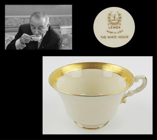 Lyndon B. Johnson-Era White House Lenox Teacup, Ex-Seeley Collection