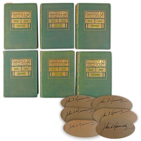 John F. Kennedy 6x Signed "History of Ireland" - Gorgeous Illustrated 6-Vol. Set With JSA LOA for
