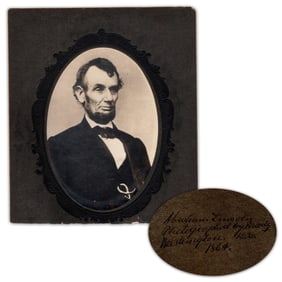 Abraham Lincoln Cabinet Card by Photographer Anthony Berger at Brady Gallery