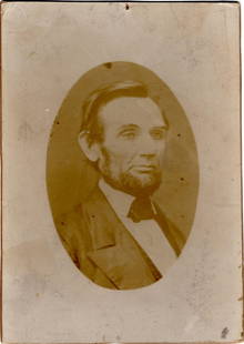 Abraham Lincoln Cabinet Card by Photographer Christopher S. German in Springfield: Abraham LincolnSpringfield, IL, January 13, 1861Abraham Lincoln Cabinet Card by Photographer Christopher S. German in SpringfieldPhotographPhotographer Christopher S. German took this photograph of Pr