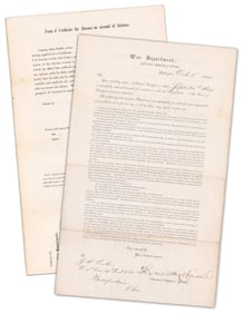 Civil War-Dated Doc Signed by Thomas Vincent, Who Witnessed Abraham Lincoln's Death & "Coined" the