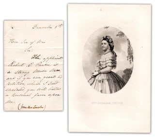 Mary Lincoln as 1st Lady Helps "strong Union man" Penn Veteran Get Position as Sutler