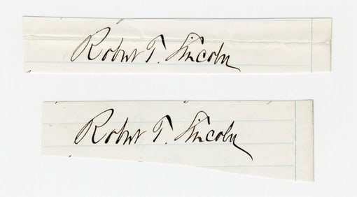 (2) Robert Todd Lincoln Clipped Signatures