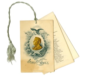 1897 McKinley/Hobart Pocket-Sized Program for the Inaugural Ball