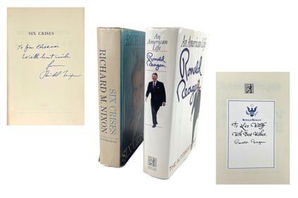 Ronald Reagan and Richard Nixon Signed Books
