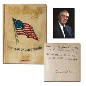 Franklin D. Roosevelt Signed & Inscribed 1st Edition, "Old Glory," Fantastic Flag Association