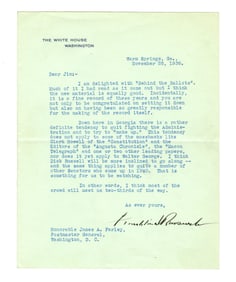 Franklin D. Roosevelt TLS to Postmaster General Farley, Mentions Southern Democratic Constituents