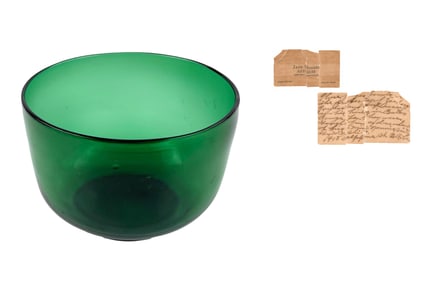 Zachary Taylor’s Personally-Owned Emerald Green Glass Finger Bowl