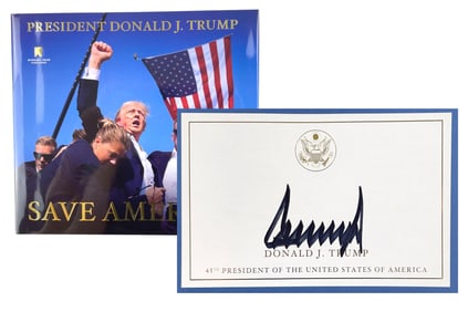 Donald Trump Signed Book "Save America" - Huge & Grand Signature!