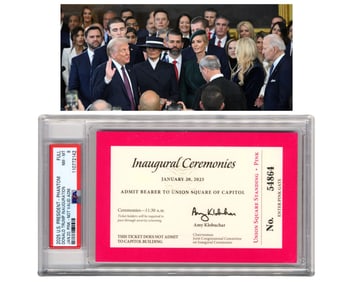 2025 Donald Trump Inauguration Ticket PSA 8