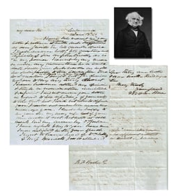 Martin Van Buren: "I cannot be a candidate" of the Free Soil Party, Superb ALS!