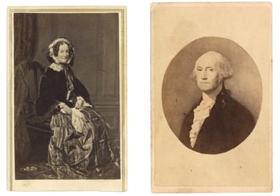 George and Martha Washington CDV Pairing