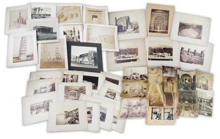 19th Century Travel Photography Archive, 40+ pcs: Pompeii, Egypt, Spain & More!